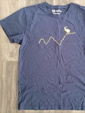 Rafco Navy Graphic Men's T-Shirt - Yellow Accent